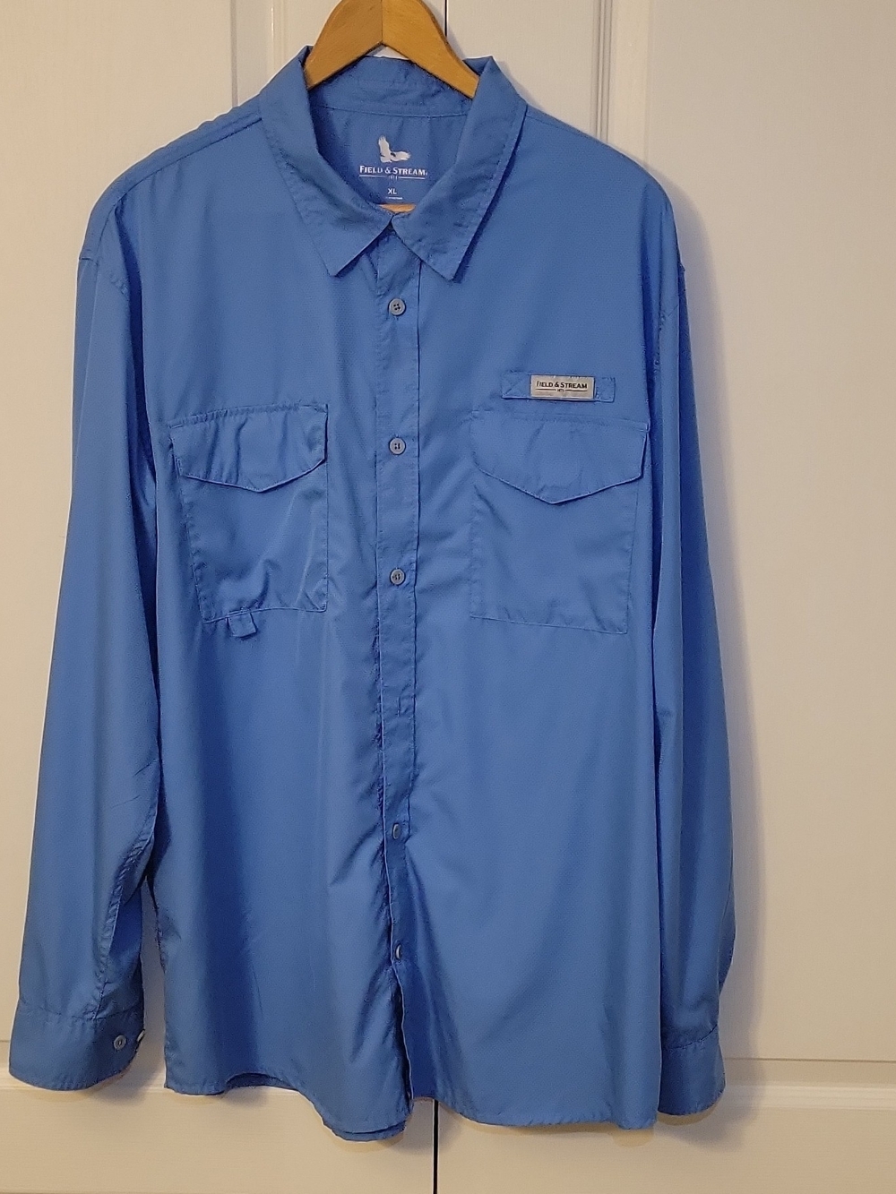 Field & Stream Long Sleeve Performance Fishing Shirt Blue XL